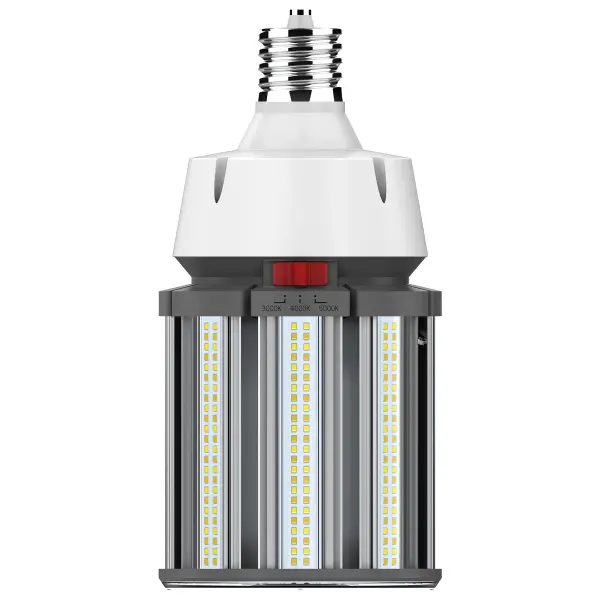 SATCO NUVO's 100 watt LED lamp is the lamp of choice for large scale applications. Illuminate gymnasiums, warehouses or any other venues with high ceilings requiring light output. This CCT selectable map delivers 50,000 hours of clean, energy saving light.