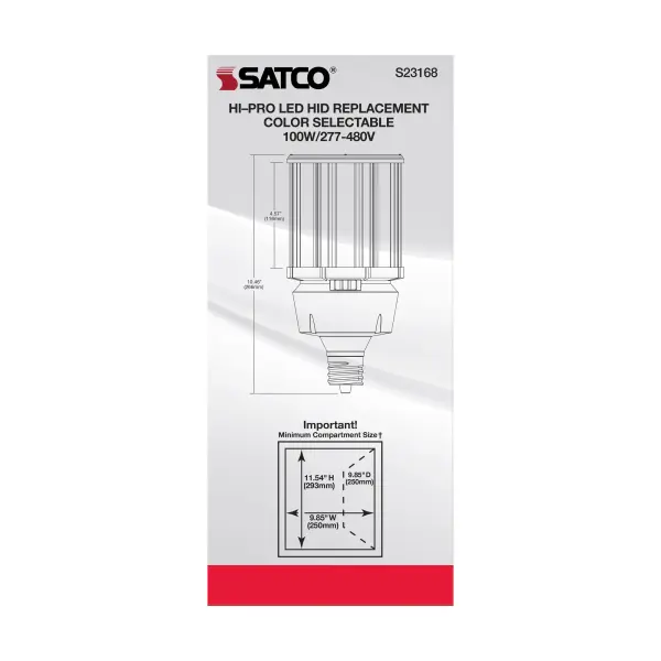 100 Watt LED HID Replacement - CCT Selectable - Type B - Ballast Bypass - Mogul Extended Base - 277-480 Volt - ColorQuick Technology - Image 10