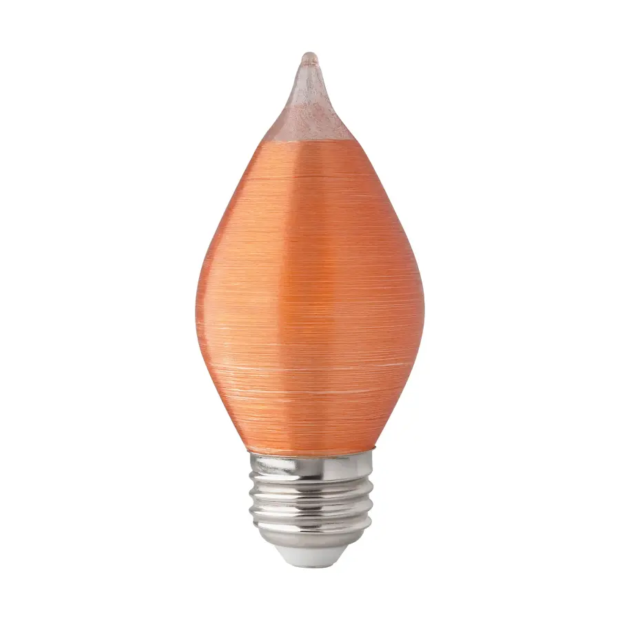 4 Watt C15 LED Filament - Satin Spun - Amber - Medium base - 2100K - 240 Lumens - 120 Volt - Image 1