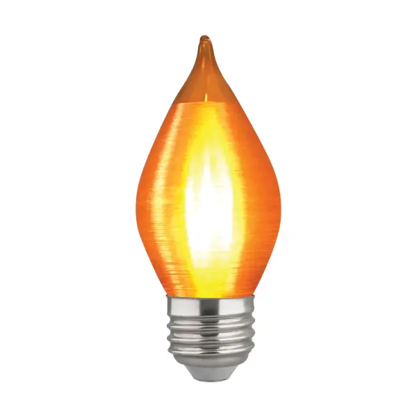4 Watt C15 LED Filament - Satin Spun - Amber - Medium base - 2100K - 240 Lumens - 120 Volt - alternate view