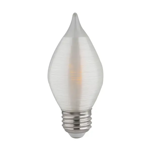 4 Watt C15 LED Filament - Satin Spun - Clear - Medium base - 2700K - 300 Lumens - 120 Volt