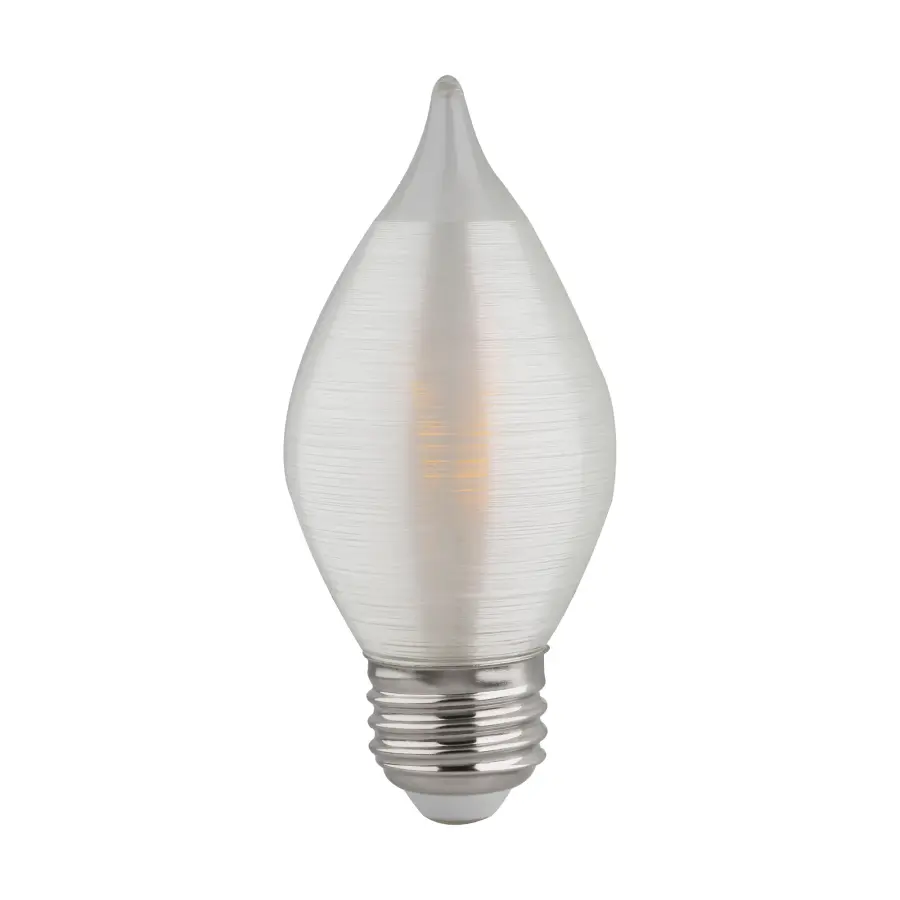 4 Watt C15 LED Filament - Satin Spun - Clear - Medium base - 2700K - 300 Lumens - 120 Volt - Image 1