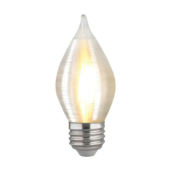 4 Watt C15 LED Filament - Satin Spun - Clear - Medium base - 2700K - 300 Lumens - 120 Volt - alternate view