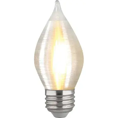 4 Watt C15 LED Filament - Satin Spun - Clear - Medium base - 2700K - 300 Lumens - 120 Volt - Image 3