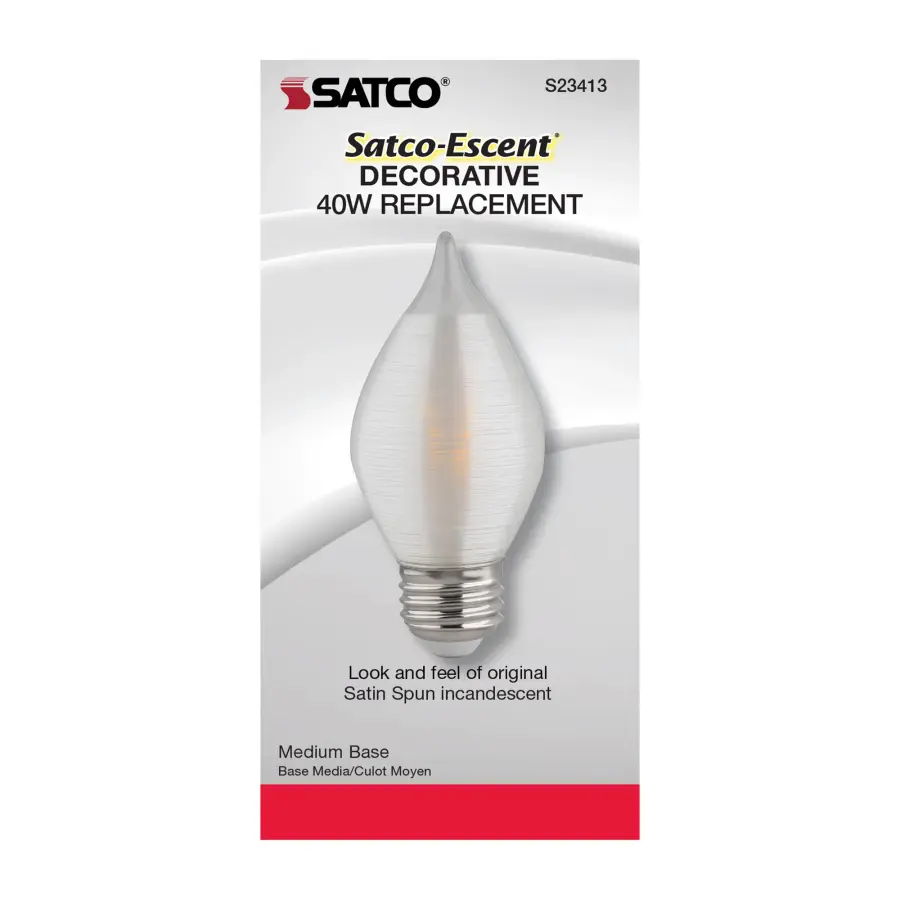 4 Watt C15 LED Filament - Satin Spun - Clear - Medium base - 2700K - 300 Lumens - 120 Volt - Image 8