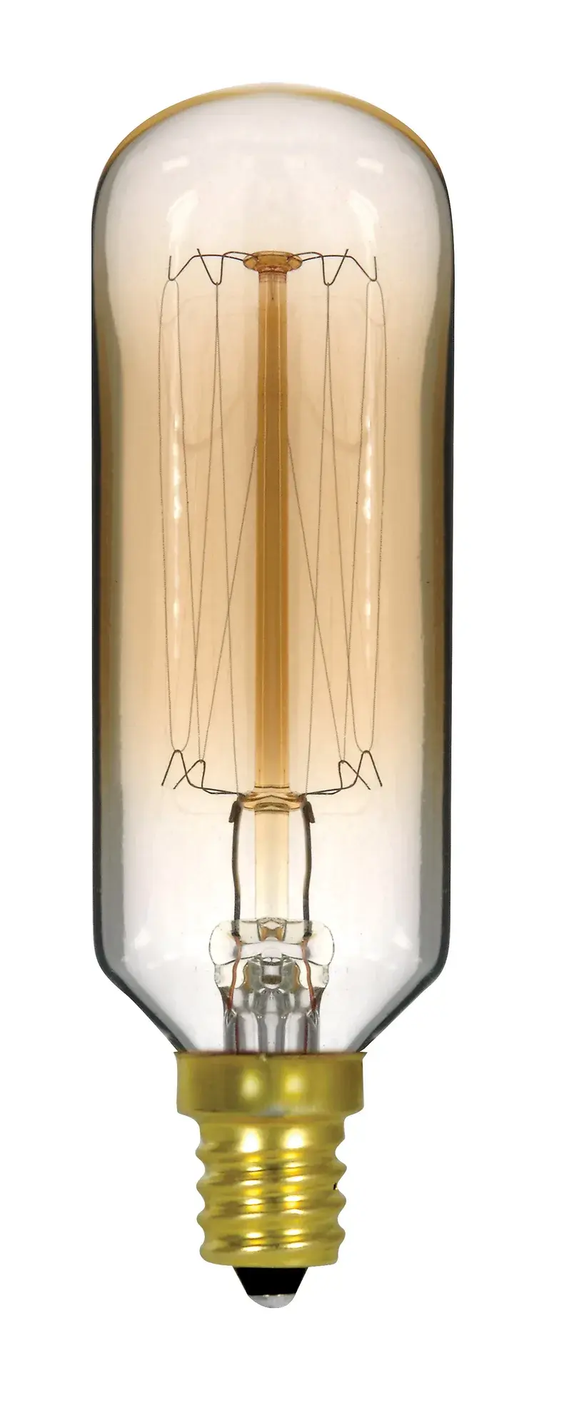 40 Watt T9 Incandescent - Clear Gold - 3000 Average rated hours - 160 Lumens - Candelabra base - 120 Volt - Image 1