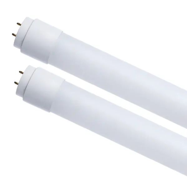 SATCO NUVO's LED T12 ballast compatible lamps are direct replacements for T12 linear fluorescent. Offered in a frosted white finish, these lamps are also PET coated and NSF rated. The 4' model comes with a medium bi-pin base, and the 8' model comes with a Fa8 single-pin base. Conveniently sold in two-packs, these lamps make replacing traditional tubes an easy choice.