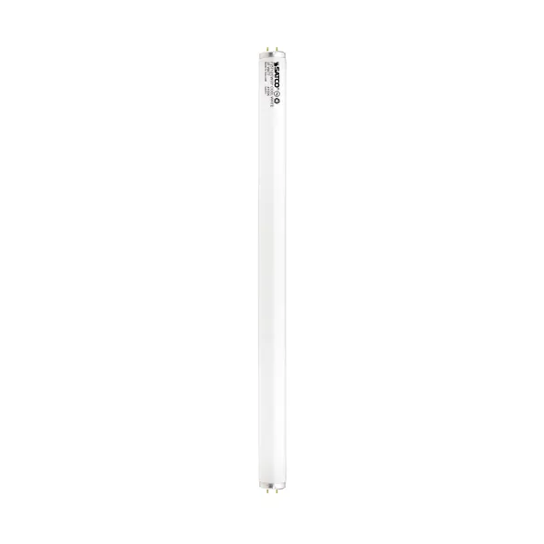 Satco's 25-watt, 33 inch, 4100K linear fluorescent lamp brings an alluring light to a variety of work spaces. The lamp shape is T12, with a Medium Bi Pin base. The fluorescent lamp has a white finish, and is rated for 7500 hours of use. - alternate view