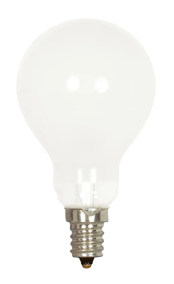 40 Watt A15 Incandescent - Frost - Appliance Lamp - 1000 Average rated hours - 420 Lumens - Candelabra base - 120 Volt - 2-Card - Image 1