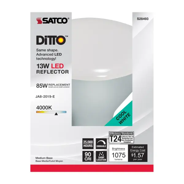 13 Watt - BR40 LED - 4000K - Medium base - 120 Volt - Image 2