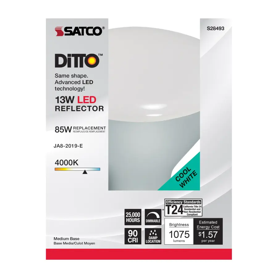 13 Watt - BR40 LED - 4000K - Medium base - 120 Volt - Image 2