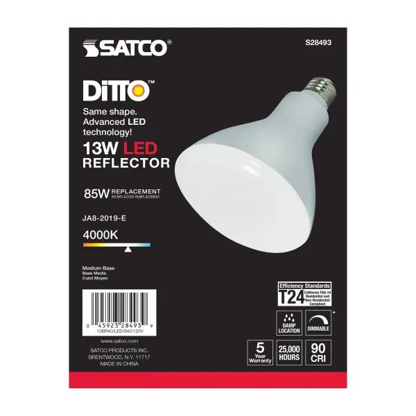 13 Watt - BR40 LED - 4000K - Medium base - 120 Volt - Image 3