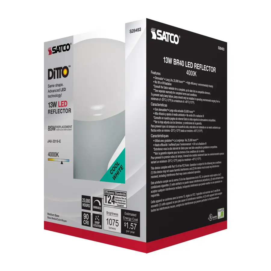 13 Watt - BR40 LED - 4000K - Medium base - 120 Volt - Image 6