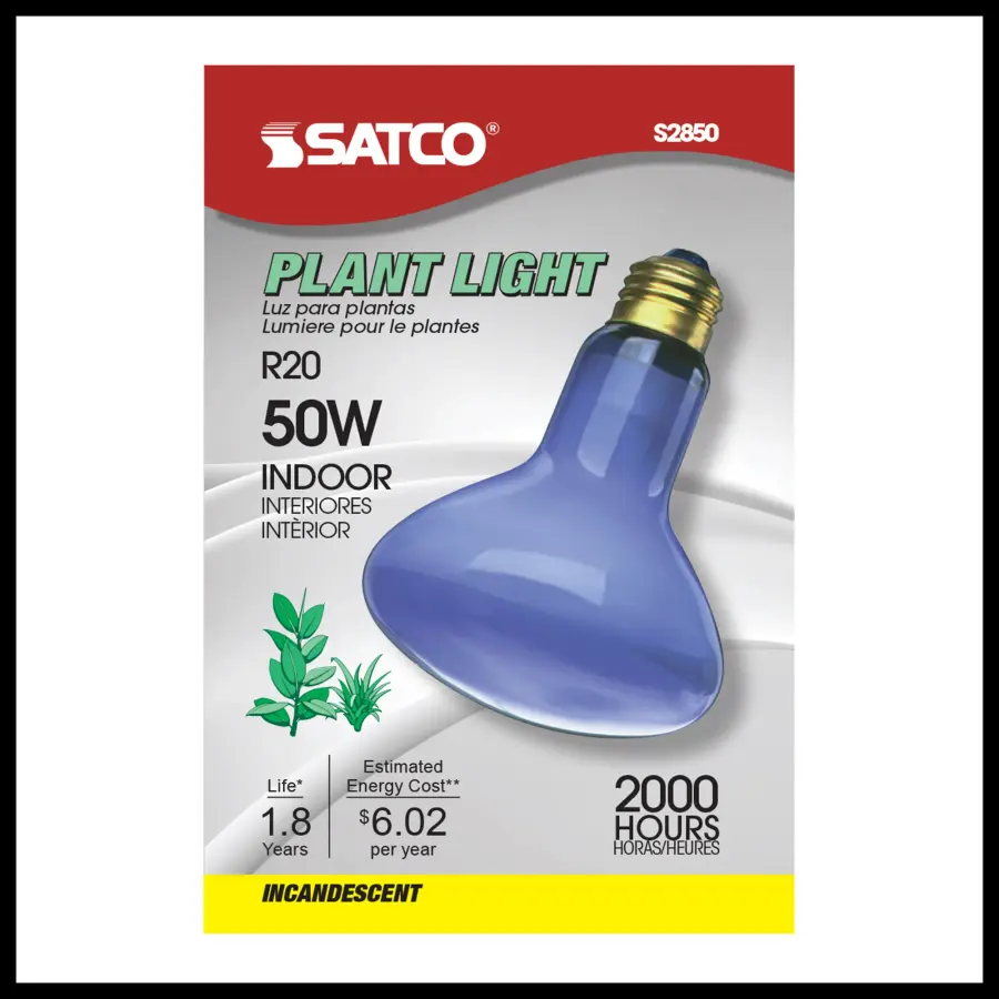 50 Watt R20 Incandescent - Grow - 2000 Average rated hours - Medium base - 120 Volt - Image 3