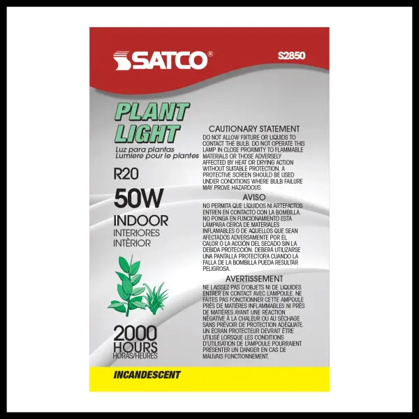 50 Watt R20 Incandescent - Grow - 2000 Average rated hours - Medium base - 120 Volt - Image 4