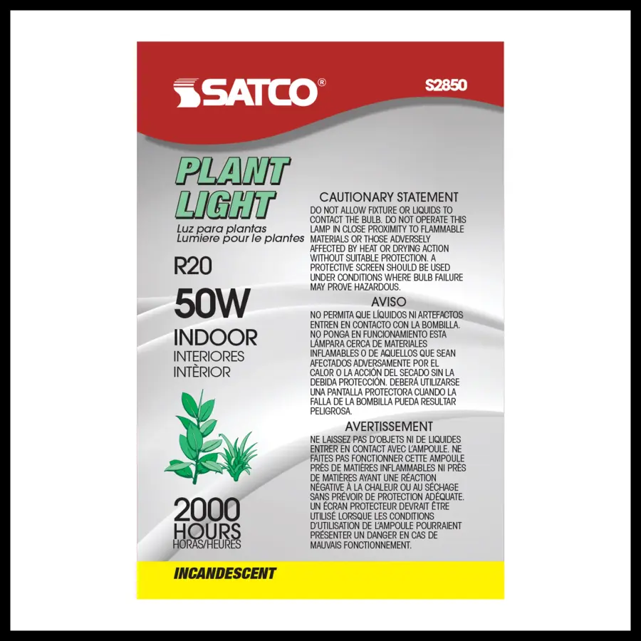 50 Watt R20 Incandescent - Grow - 2000 Average rated hours - Medium base - 120 Volt - Image 4