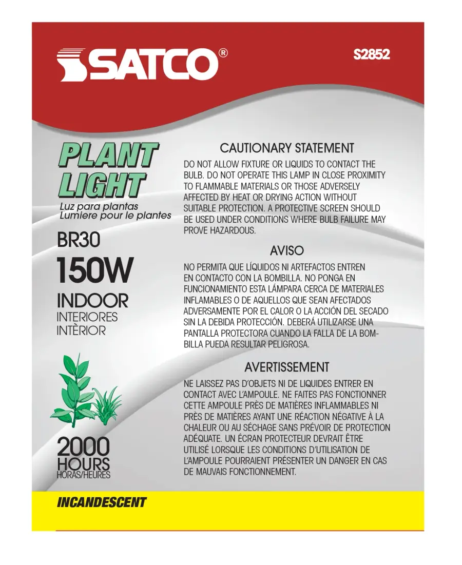 150 Watt R30 Incandescent - Grow - 2000 Average rated hours - Medium base - 120 Volt - Image 3