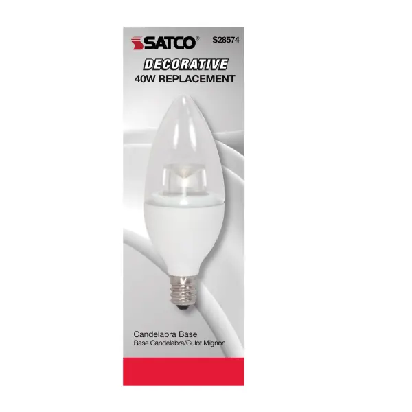 3.5 Watt LED Candle - 3000K - Candelabra base - 120 Volt - Image 3