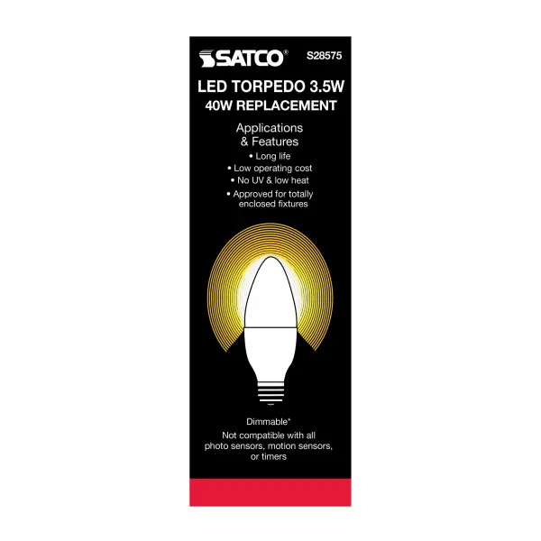 3.5 Watt - B11 LED - 3000K - Medium base - 120 Volt - Image 4