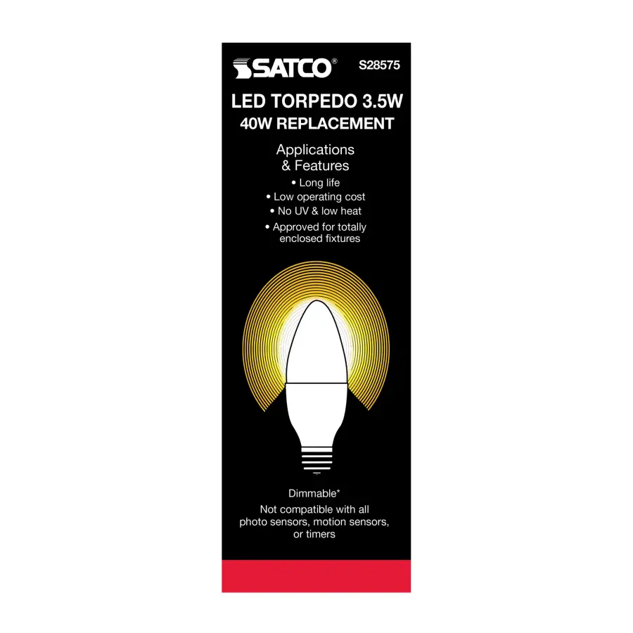 3.5 Watt - B11 LED - 3000K - Medium base - 120 Volt - Image 4