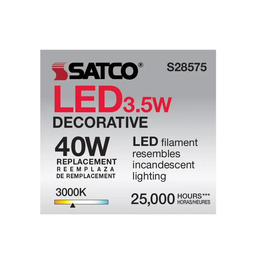 3.5 Watt - B11 LED - 3000K - Medium base - 120 Volt - Image 6