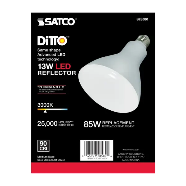 13 Watt - BR40 LED - 3000K - Medium base - 120 Volt - Image 4