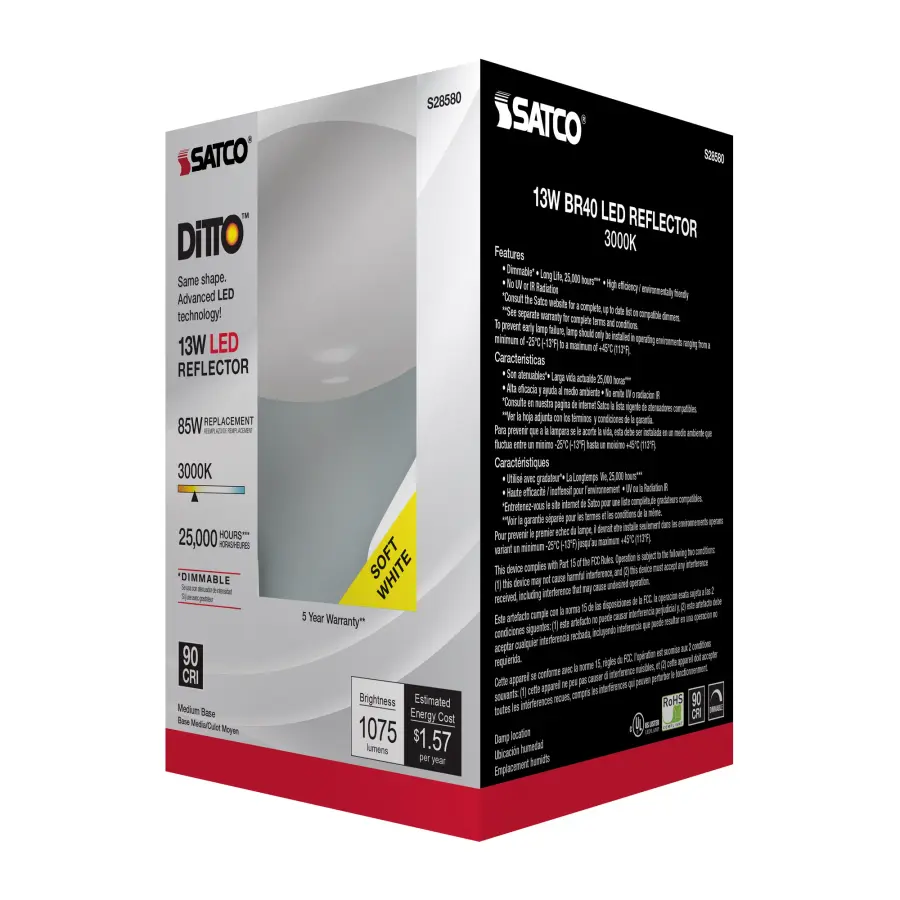 13 Watt - BR40 LED - 3000K - Medium base - 120 Volt - Image 7