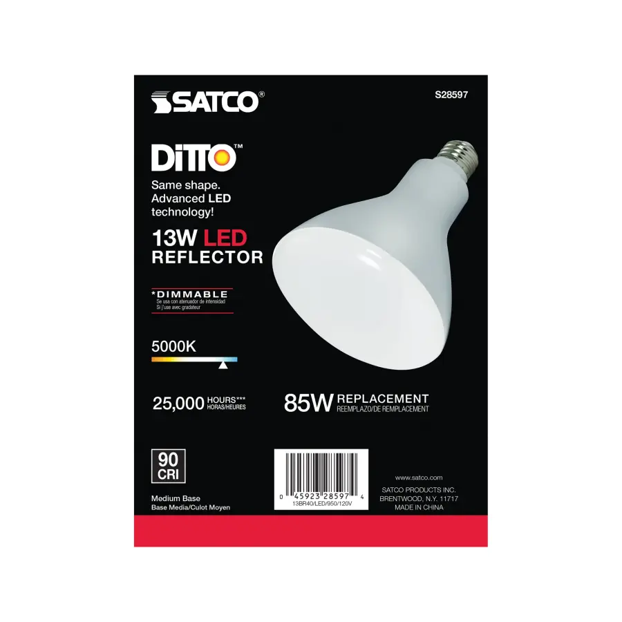 13 Watt - BR40 LED - 5000K - Medium base - 120 Volt - Image 4