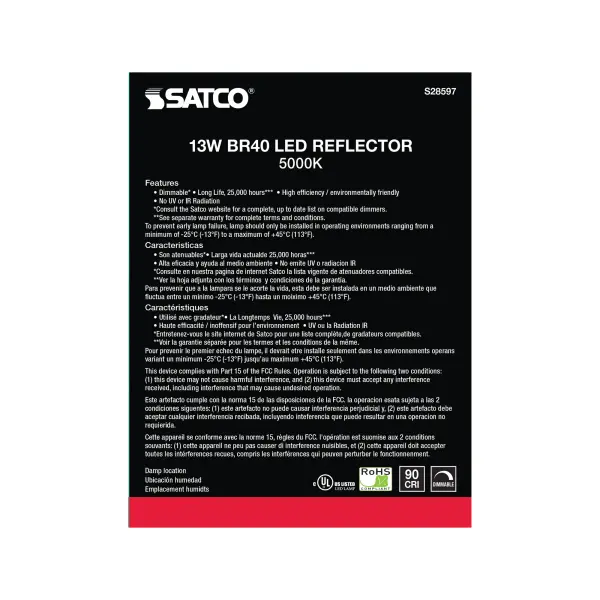 13 Watt - BR40 LED - 5000K - Medium base - 120 Volt - Image 5