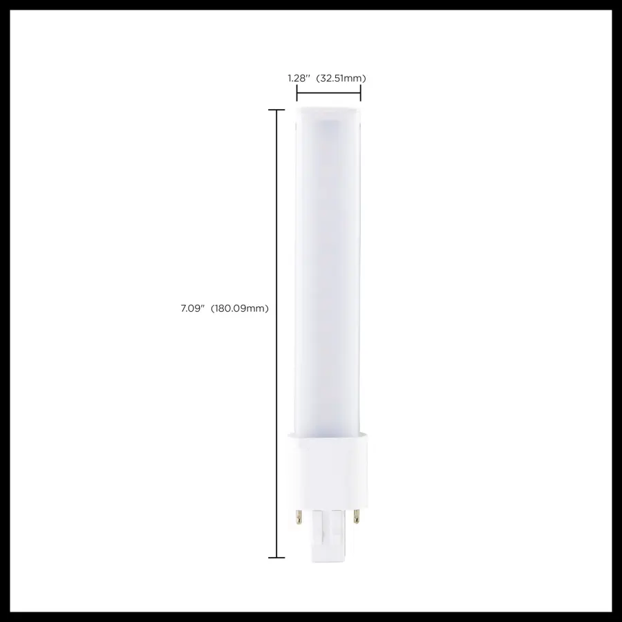6 Watt LED PL 2-PIN - 3000K - 600 Lumens - GX23 base - 50000 Average rated hours - 360 deg. Beam Angle - 120-277 Volt - Type B - Ballast Bypass - Image 11