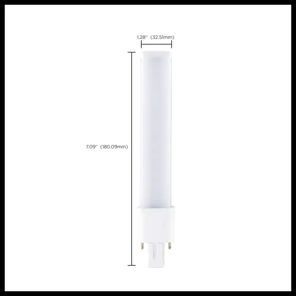 6 Watt LED PL 2-PIN - 5000K - 600 Lumens - GX23 base - 50000 Average rated hours - 360 deg. Beam Angle - 120-277 Volt - Type B - Ballast Bypass - Image 11