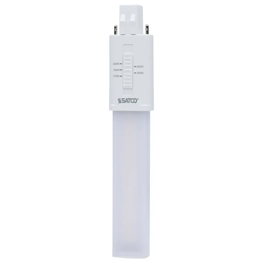 6 Watt LED PL 2-PIN - GX23 Base - 27K/30K/35K/40K/50K CCT Selectable - 120-277 Volt - Type B - Ballast Bypass - Image 1
