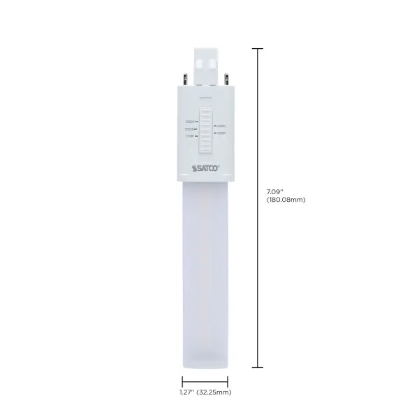 6 Watt LED PL 2-PIN - GX23 Base - 27K/30K/35K/40K/50K CCT Selectable - 120-277 Volt - Type B - Ballast Bypass - Image 11