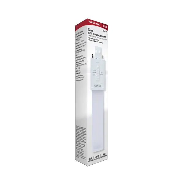 6 Watt LED PL 2-PIN - GX23 Base - 27K/30K/35K/40K/50K CCT Selectable - 120-277 Volt - Type B - Ballast Bypass - Image 10