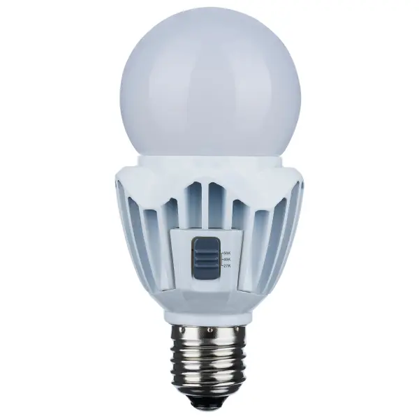 SATCO NUVO's LED Hi-Pro A21 Lamps offer ColorQuick convenience ideal for commercial projects. Choose from 2700K/4000K/5000K color temperatures at installation to achieve the desired atmosphere for the environment. Designed to work in 120V to 277V fixtures, these lamps are compatible with ballast bypass fixtures and are dimmable when used in 120V applications. With enclosed decorative and functional fixtures in mind, these lamps were engineered with fins to promote heat dissipation, even in high operating temperatures.
