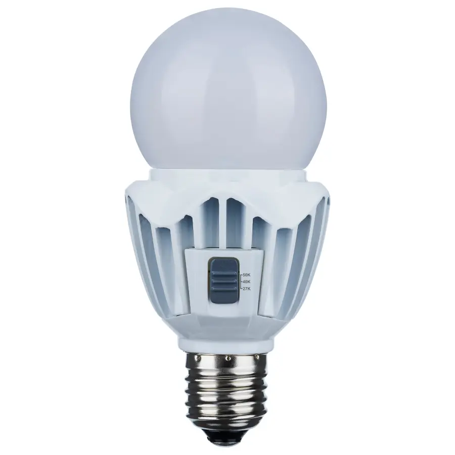 15 Watt LED A21 - High Lumen Output - 27K/40K/50K CCT Selectable - Medium Base - White Finish - 120V-277V - Image 1