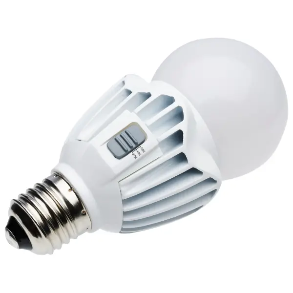 SATCO NUVO's LED Hi-Pro A21 Lamps offer ColorQuick convenience ideal for commercial projects. Choose from 2700K/4000K/5000K color temperatures at installation to achieve the desired atmosphere for the environment. Designed to work in 120V to 277V fixtures, these lamps are compatible with ballast bypass fixtures and are dimmable when used in 120V applications. With enclosed decorative and functional fixtures in mind, these lamps were engineered with fins to promote heat dissipation, even in high operating temperatures. - alternate view
