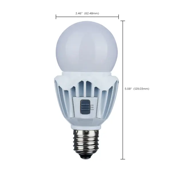 15 Watt LED A21 - High Lumen Output - 27K/40K/50K CCT Selectable - Medium Base - White Finish - 120V-277V - Image 11