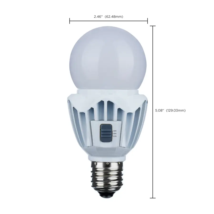 15 Watt LED A21 - High Lumen Output - 27K/40K/50K CCT Selectable - Medium Base - White Finish - 120V-277V - Image 11