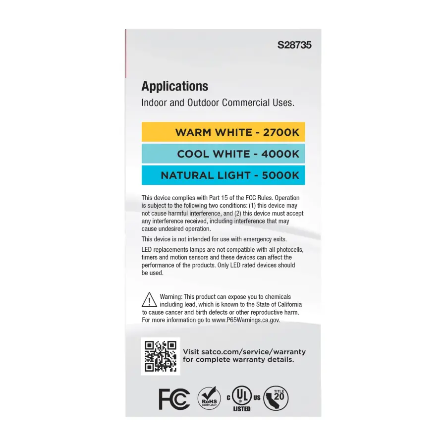15 Watt LED A21 - High Lumen Output - 27K/40K/50K CCT Selectable - Medium Base - White Finish - 120V-277V - Image 7