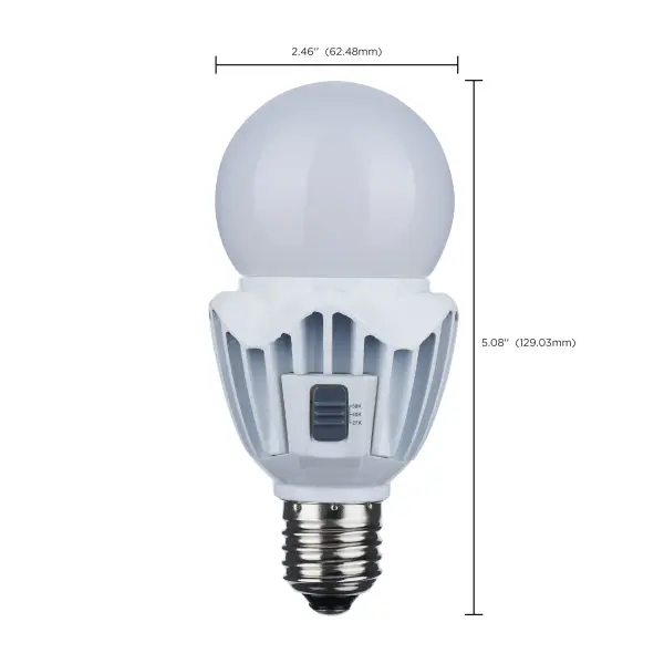 20 Watt LED A21 - High Lumen Output - 27K/40K/50K CCT Selectable - Medium Base - White Finish - 120V-277V - Image 11
