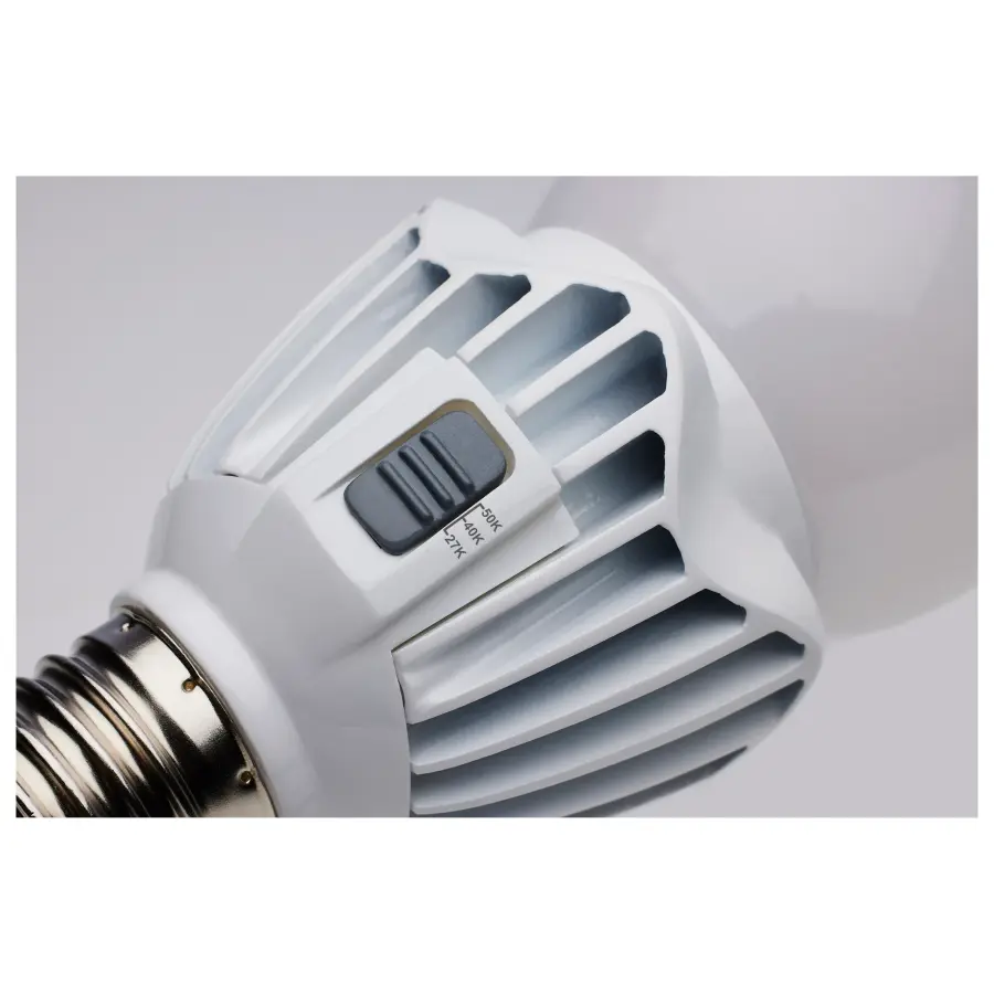 20 Watt LED A21 - High Lumen Output - 27K/40K/50K CCT Selectable - Medium Base - White Finish - 120V-277V - Image 3