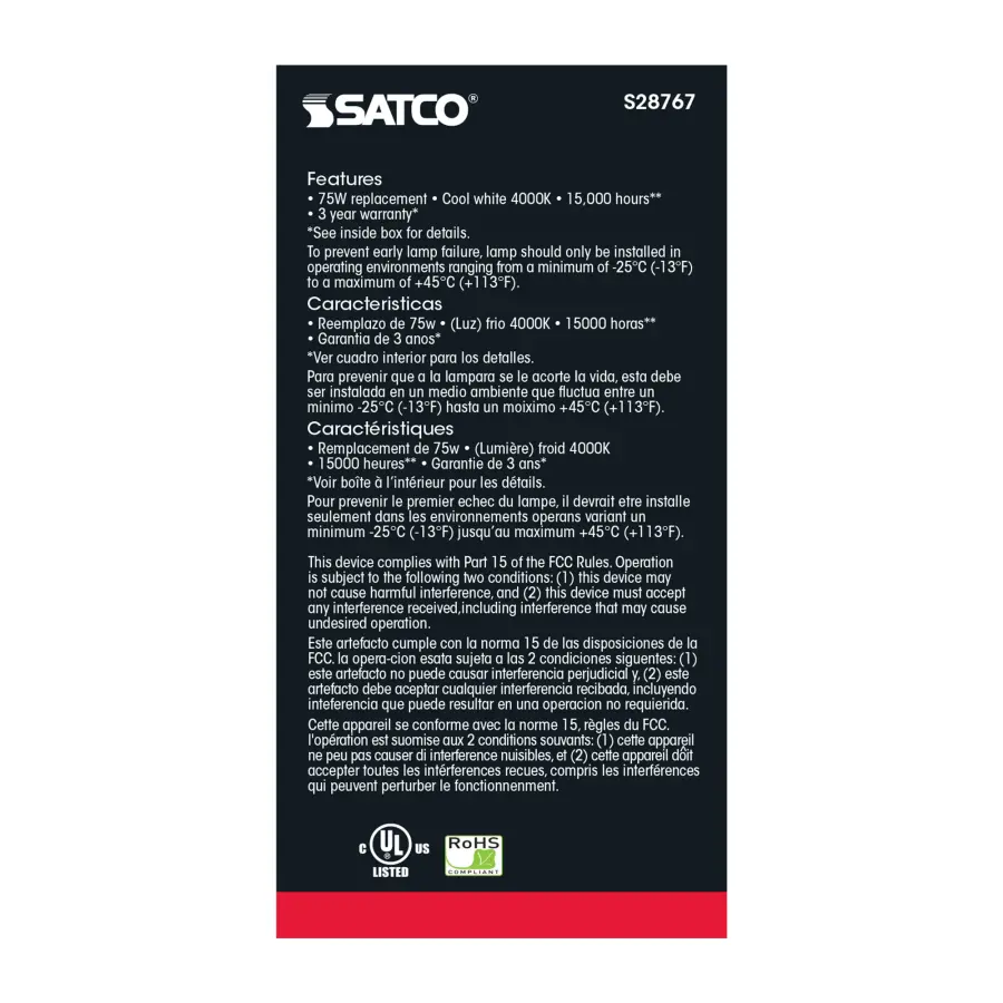 11.5 Watt - A19 LED - 4000K - Medium base - 220 deg. Beam Angle -120 Volt - Image 4