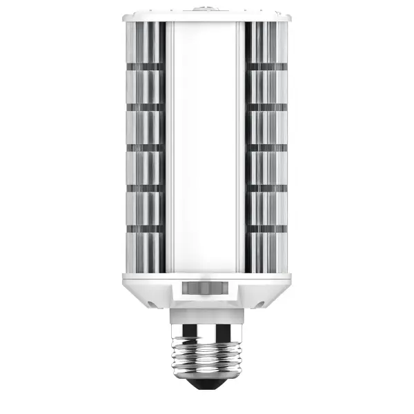 Satco's wattage and CCT selectable Hi-Pro LED lamp is an energy efficient lighting solution for large scale lighting applications. Designed to focus clean and efficient LED light at 180 degrees from higher fixtures, this lamp is perfect for parks, parking lots, or anywhere a cascade of light is needed for safety and impact. This versatile lamp is dimmable and delivers 50,000 hours of illumination. - alternate view