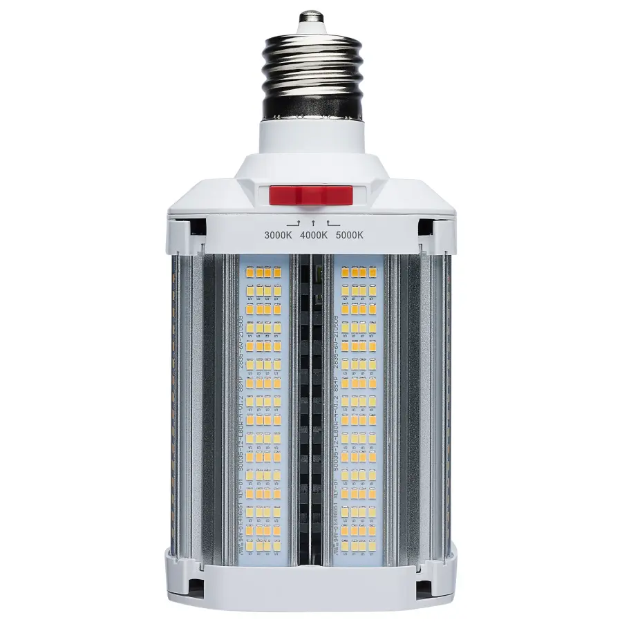 LED Shoe Box Lamp - 60/70/80 Wattage Selectable - 3K/4K/5K CCT Selectable - 120-277 Volt - White Finish - Image 2