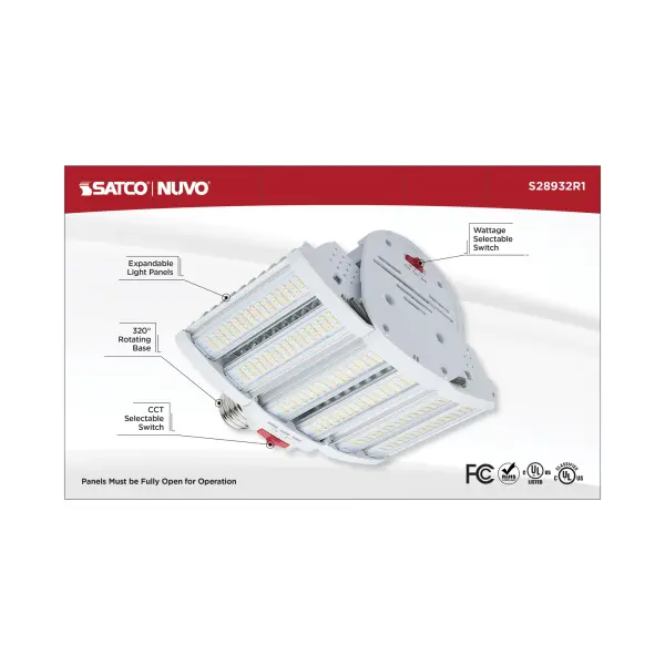 LED Shoe Box Lamp - 60/70/80 Wattage Selectable - 3K/4K/5K CCT Selectable - 120-277 Volt - White Finish - Image 16