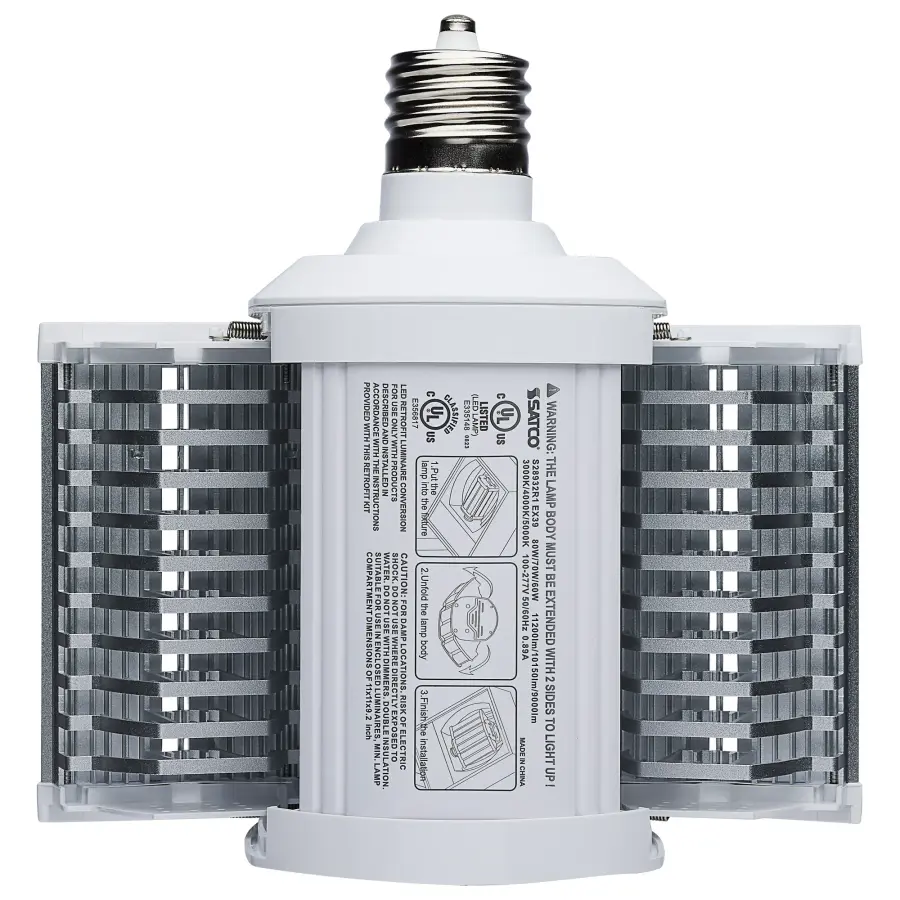 LED Shoe Box Lamp - 60/70/80 Wattage Selectable - 3K/4K/5K CCT Selectable - 120-277 Volt - White Finish - Image 3