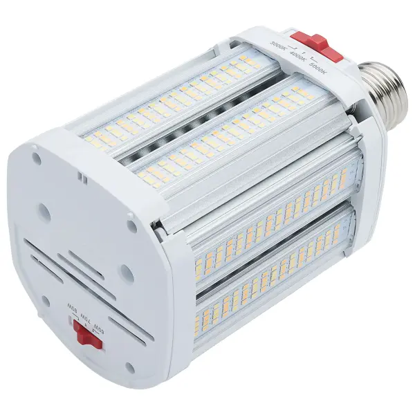 LED Shoe Box Lamp - 60/70/80 Wattage Selectable - 3K/4K/5K CCT Selectable - 120-277 Volt - White Finish - Image 4