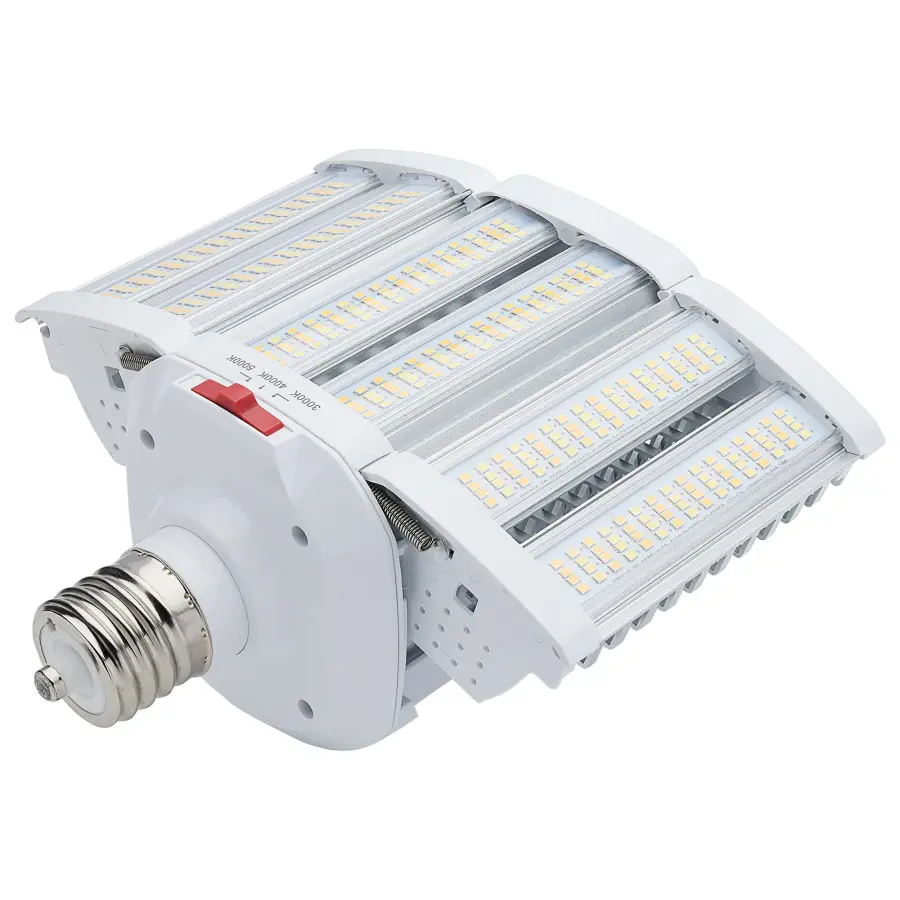 LED Shoe Box Lamp - 60/70/80 Wattage Selectable - 3K/4K/5K CCT Selectable - 120-277 Volt - White Finish - Image 7