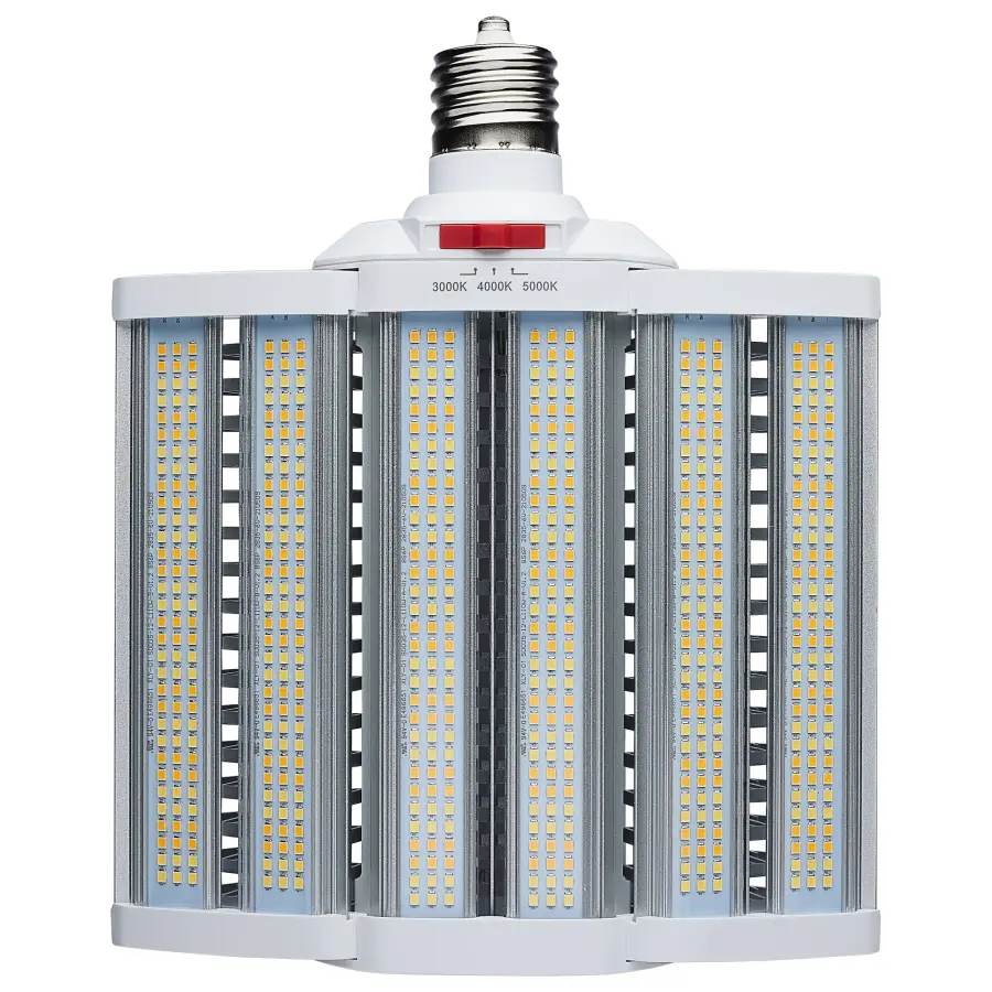 LED Shoe Box Lamp - 90/100/110 Wattage Selectable - 3K/4K/5K CCT Selectable - 120-277 Volt - White Finish - Image 1